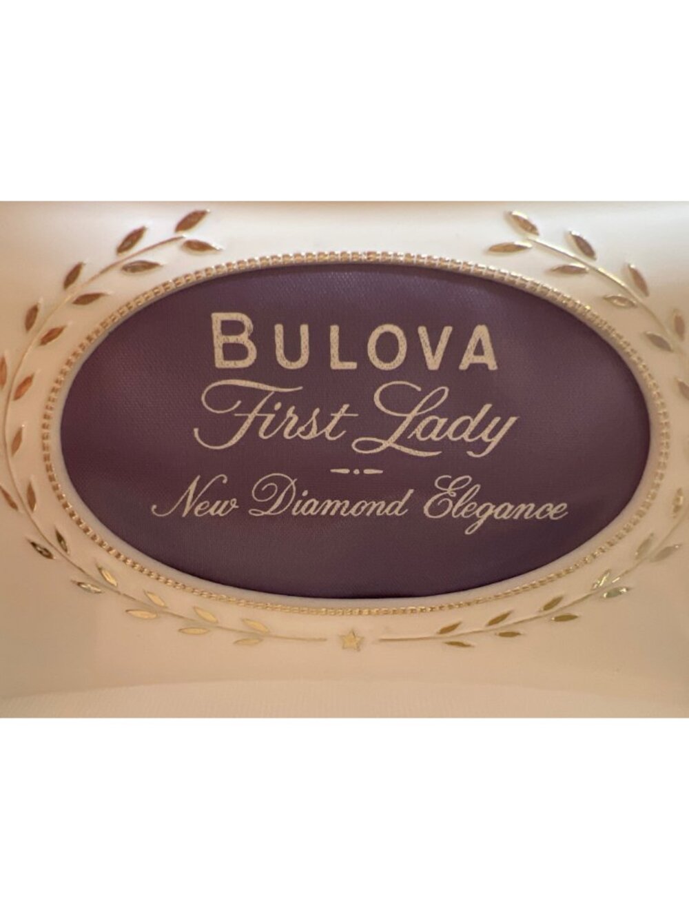 Vintage Bulova Watch First Lady Diamond Elegance 10K Plate Silver Tone Works - Picture 8 of 9